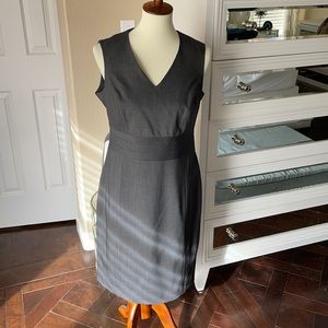 The Limited Luxe grey pinstripe dress